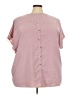 Unbranded 100% Polyester Pink Short Sleeve Blouse Size 4X - photo 1