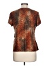 DressBarn Brown Short Sleeve Top Size L - photo 2