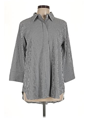 Boho Chic 3/4 Sleeve Button-Down Shirt (view 1)