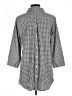 Boho Chic Houndstooth Silver 3/4 Sleeve Button-Down Shirt Size L - photo 2