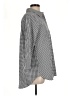 Boho Chic Houndstooth Silver 3/4 Sleeve Button-Down Shirt Size L - photo 4