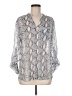 Kut from the Kloth Animal Print Silver 3/4 Sleeve Blouse Size M - photo 1