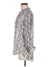 Kut from the Kloth Animal Print Silver 3/4 Sleeve Blouse Size M - photo 5