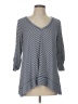 Max Studio Gray Blue 3/4 Sleeve Top Size L - photo 1