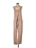 Enza Costa 100% Linen Solid Tan Jumpsuit Size Lg (3) - photo 1