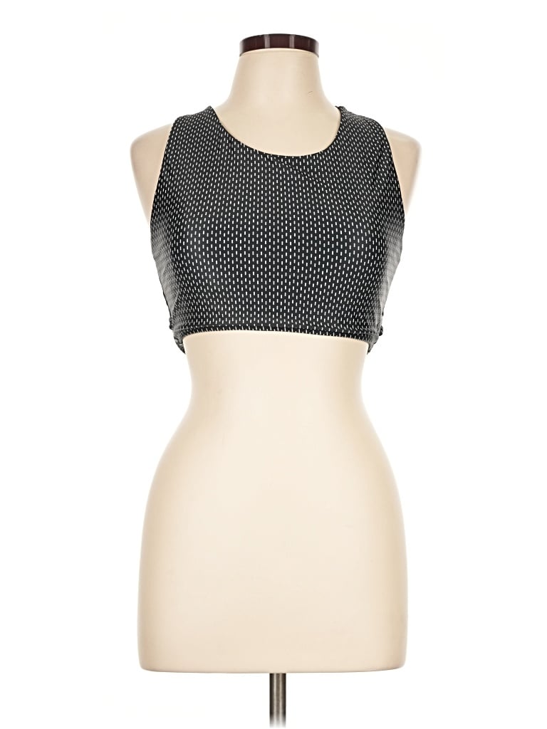 Pre-owned Albion Sleeveless Top Black Halter Neckline Tops