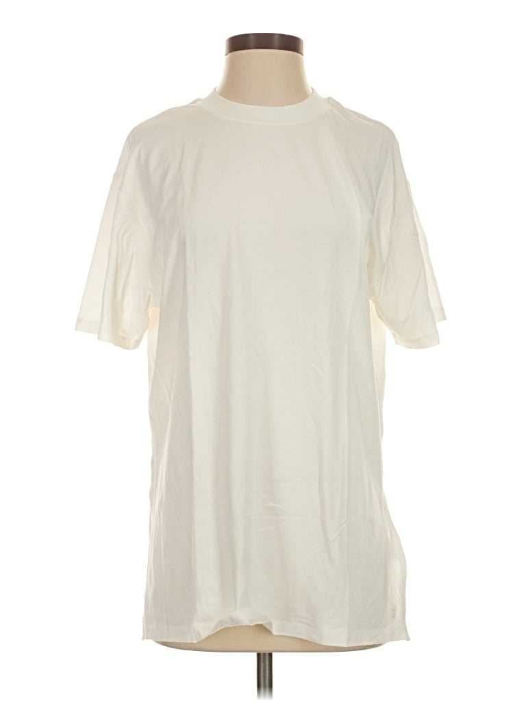 Pre-owned Calia Short Sleeve Turtleneck In Ivory