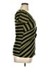 Verve Ami 100% Polyester Stripes Green Short Sleeve Top Size XL - photo 4
