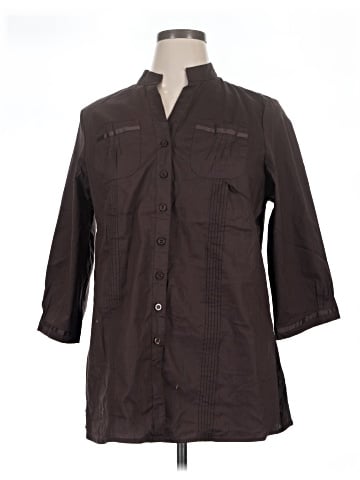 E.col.o.gie 3/4 Sleeve Button-Down Shirt (view 1)