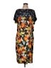 St. John Print Orange Casual Dress Size M (estimated) - photo 1