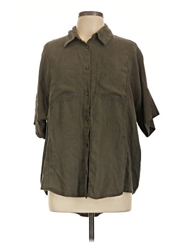 OAT 3/4 Sleeve Button-Down Shirt (view 1)