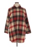 Adora Plaid Brown 3/4 Sleeve Button-Down Shirt Size L - photo 1