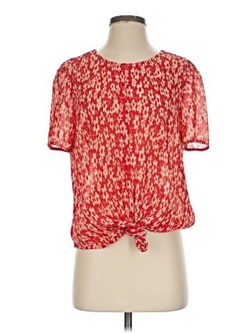 Madewell Crinkled Button-Back Tie Tee in Full Bloom (view 1)