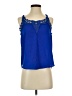 Mine 100% Cotton Blue Sleeveless Blouse Size S - photo 1