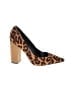 1.State 100% Leather Animal Print Brown Heels Size 7 1/2 - photo 1