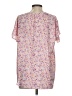 Pleione 100% Polyester Floral Pink Short Sleeve Blouse Size S - photo 2