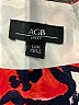 AGB 100% Polyester Graphic Blue Casual Dress Size 14 - photo 7