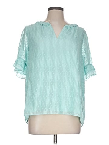 Kaari Blue Short Sleeve Blouse (view 1)