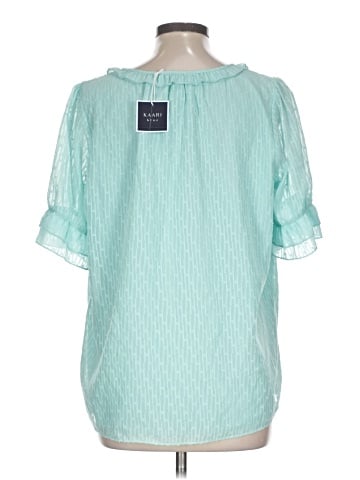 Kaari Blue Short Sleeve Blouse (view 2)