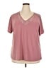 89th & Madison Burgundy Short Sleeve Blouse Size 2X - photo 1
