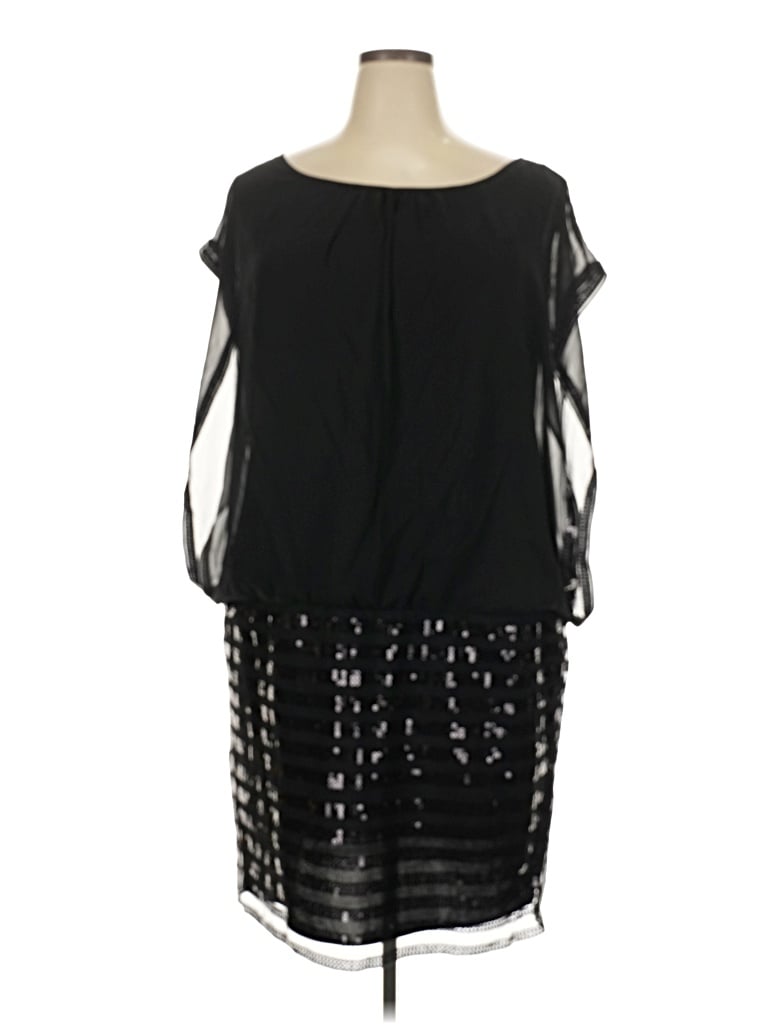 Pre-owned Betsy & Adam Cocktail Dress In Black
