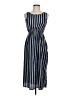 Temt 100% Polyester Stripes Blue Casual Dress Size 8 - photo 1