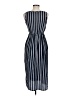 Temt 100% Polyester Stripes Blue Casual Dress Size 8 - photo 2
