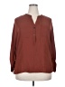 Bar III 100% Polyester Brown 3/4 Sleeve Blouse Size XXL - photo 1