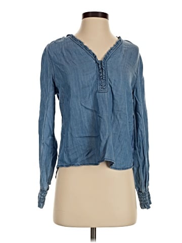 White House Black Market Long Sleeve Blouse (view 1)