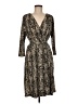 212 Collection Animal Print Tan Cocktail Dress Size M - photo 1