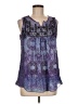 One World 100% Polyester Purple Sleeveless Blouse Size M - photo 1