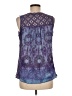 One World 100% Polyester Purple Sleeveless Blouse Size M - photo 2