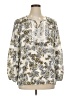 EMALINE Ivory Long Sleeve Henley Size XL - photo 1