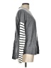 French Connection Stripes Gray Pullover Sweater Size L - photo 4