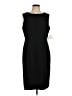 Kasper Solid Black Cocktail Dress Size 12 - photo 1