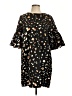Halogen Print Black Casual Dress Size L - photo 1