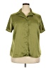 Kasper 100% Polyester Green Short Sleeve Blouse Size 18 - photo 1