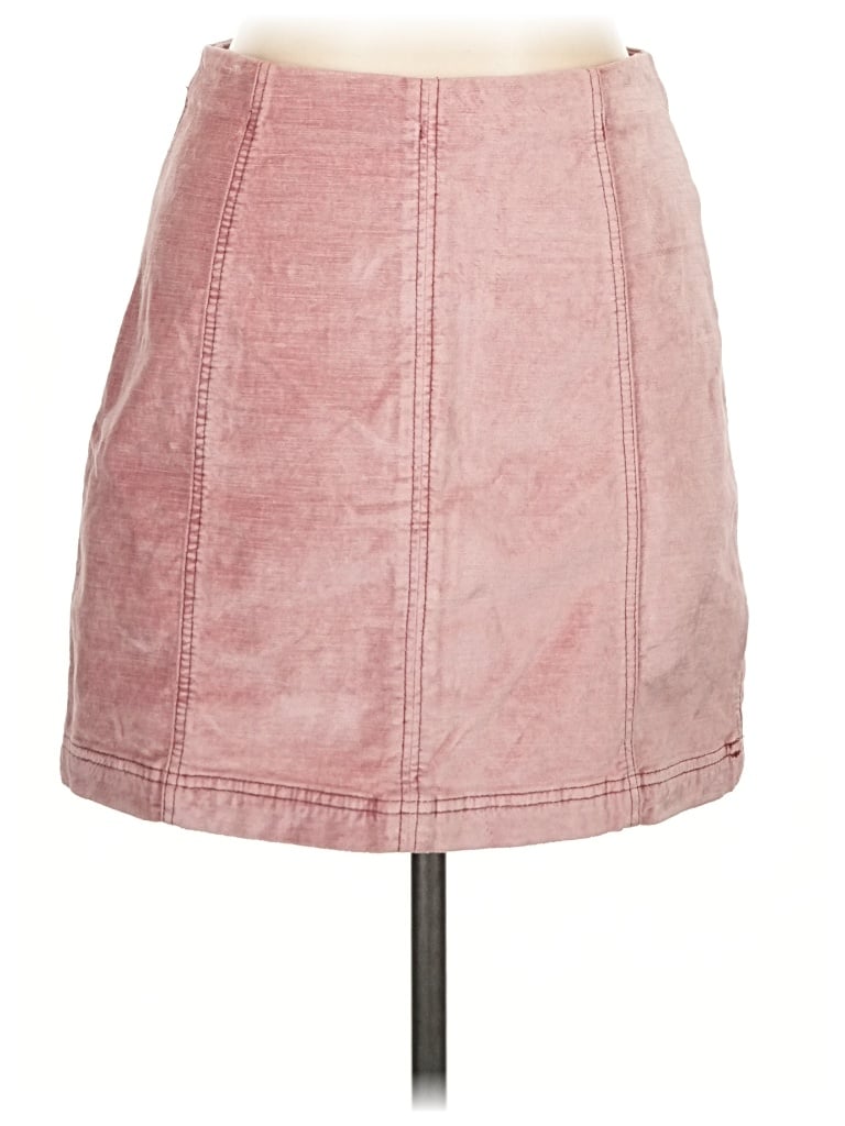 Pre-owned Free People Denim Skirt In Pink