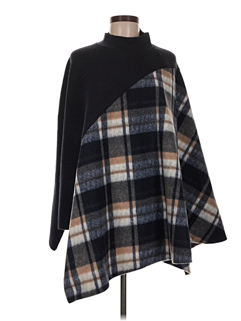 Pilcro Poncho In Black