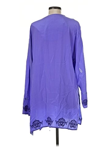 Diane von Furstenberg Long Sleeve Silk Top (view 2)