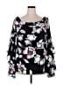 City Chic 100% Polyester Black 3/4 Sleeve Blouse Size 18 Plus (M) - photo 1