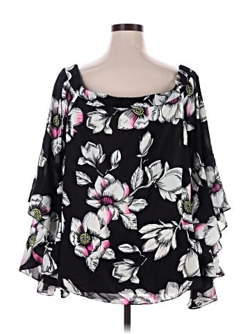 City Chic 3/4 Sleeve Blouse (view 2)