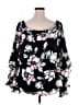 City Chic 100% Polyester Black 3/4 Sleeve Blouse Size 18 Plus (M) - photo 2