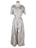 J.Crew Collection 100% Silk Stripes Ivory Jumpsuit Size 2 - photo 1