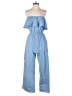 LUCCA Solid Blue Jumpsuit Size S - photo 1