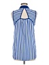 Mine 100% Polyester Stripes Blue Sleeveless Blouse Size M - photo 2