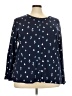 Lane Bryant Stars Blue Long Sleeve Blouse Size 22 - 24 Plus - photo 1