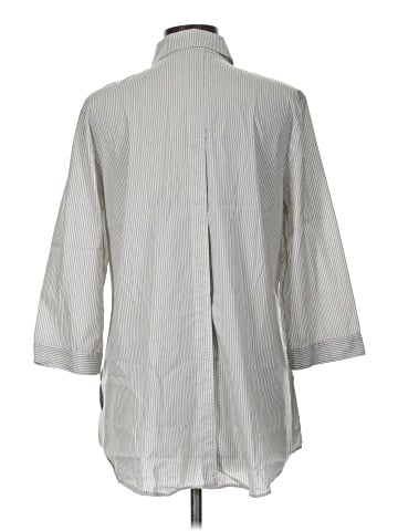 Lafayette 148 New York 3/4 Sleeve Button-Down Shirt (view 2)