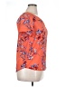 DR2 100% Polyester Floral Orange Short Sleeve Blouse Size XL - photo 4