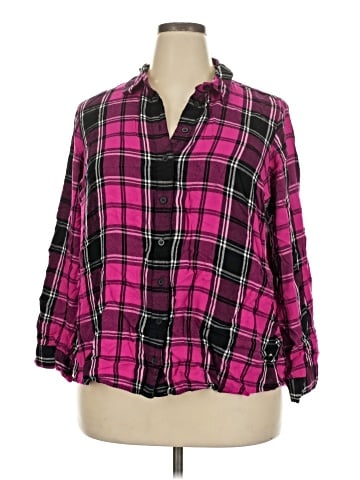 Lane Bryant 3/4 Sleeve Button-Down Shirt (view 1)